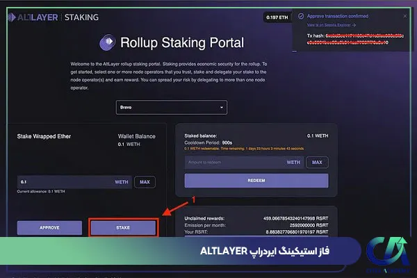 فاز استیکینگ ایردراپ Altlayer