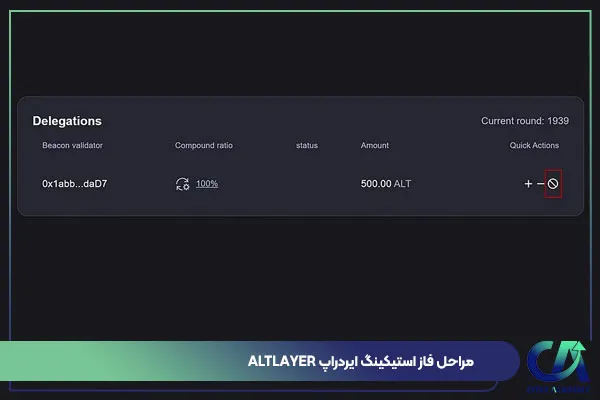 مراحل فاز استیکینگ ایردراپ Altlayer