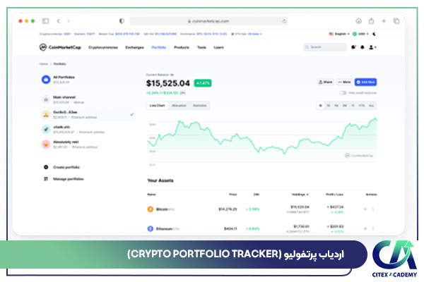 ردیاب پرتفولیو (Crypto Portfolio Tracker)